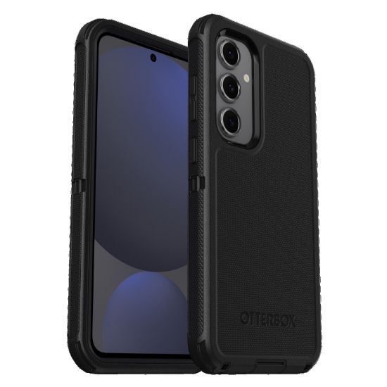 Picture of OtterBox Defender Samsung Galaxy S24 FE 5G (6.7') Case Black - (77-97095), DROP+ 7X Military Standard, Multi-Layer, Port Covers, 7 Years Warranty