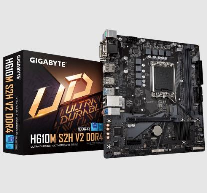 Picture of Gigabyte H610M S2H V2 DDR4 Motherboard with 6+1+1 Hybrid Phases Digital VRM Design, PCIe 4.0* Design, Gen3 x4 M.2, DisplayPort / HDMI