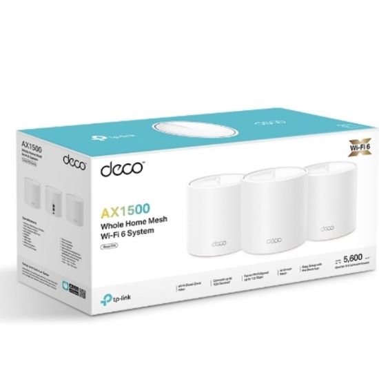 Picture of TP-Link Deco X1500(3-pack)  AX1500 Whole Home Mesh Wi-Fi 6 System, 300 Mbps at 2.4 GHz + 1201 Mbps at 5 GHz