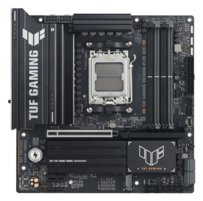 Picture of ASUS AMD TUF GAMING B650EM-PLUS WIFI (AM5) Micro-ATX Motherboard, DDR5(4x), 12+2+1 Power Stages, PCIe 5.0, 3x M.2, Front USB-C, 2.5Gb LAN, Wi-Fi 6E