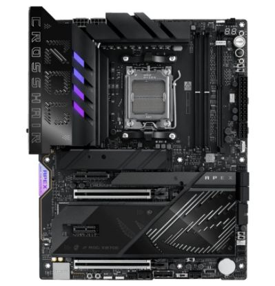 Picture of ASUS AMD ROG CROSSHAIR X870E APEX (AM5) ATX Motherboard, DDR5, 18+2+2 Power Stages, AI Cache Boost, PCie 5,0 2x X16, 3x M.2, USB 4, Wi-Fi 7