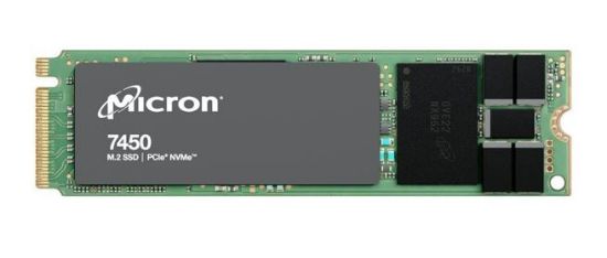Picture of Micron 7450 Pro 480GB Gen4 NVMe Enterprise SSD 2280 M.2 5000/700 MB/s R/W 280K/40K IOPS 800TBW 1DWPD 2M hrs MTTF Server Data Centre 5yrs