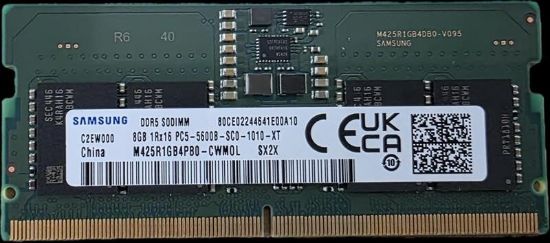 Picture of Samsung OEM 8GB (1x8GB) DDR5 SODIMM 5600MHz C46 1.1V Notebook Laptop Memory (ex-demo) ~CT8G48C40S5
