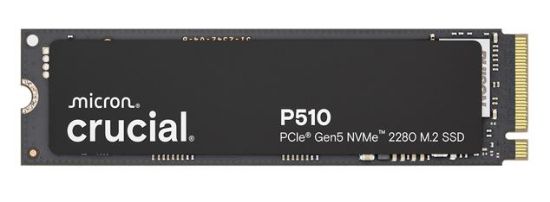 Picture of Crucial P510 2TB Gen5 2280 NVMe M.2 SSD 10,000 / 8,700 MB/s R/W 1200TBW 1.4M IOPS 1.5M hrs MTTF Full-Drive Encryption 5yrs