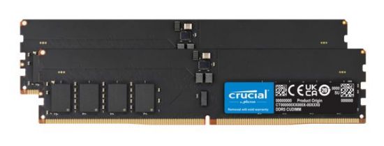 Picture of Crucial 128GB (2x64GB) DDR5 CUDIMM 6400MHZ CL52 Desktop PC Memory for Intel Core Ultra Processors AI PC