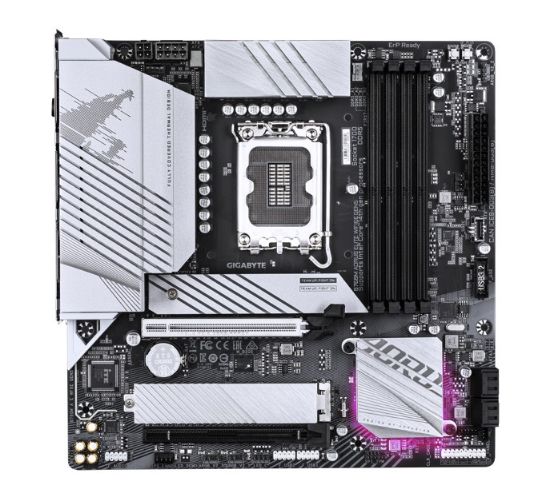 Picture of Gigabyte B760M AORUS ELITE WIFI6E GE Intel LGA 1700 mATX Motherboard, 4x DDR5 ~256GB, 2x PCI-E x16, 2x M.2, 4x SATA,  8x USB 3.2, 8x USB 2.0