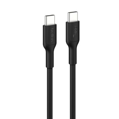 Picture of Belkin BoostCharge USB-C to USB-C Cable (2M) - Black (CAB023FQ2MBK), 3A/60W, 480Mbps, 300K+ Bends,  Apple iPhone ,USB-IF Certified,2 Years Warranty