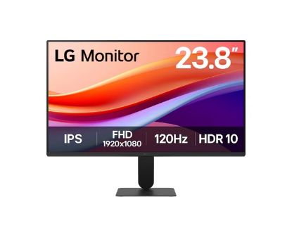 Picture of LG 23.8' IPS Full HD Monitor, 1920x1080, 120Hz refresh rate, 5ms response, sRGB 99%, HDR10, and 178° wide viewing angles for smooth, vibrant visuals