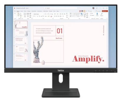 Picture of LENOVO ThinkVision E24-40 23.8'/24' 100Hz FHD IPS Monitor 1920x1080 16:9 4ms Height Adjust Tilt Pivot Swivel HDMI DP VGA Speakers VESA ~63EDMAR2AU