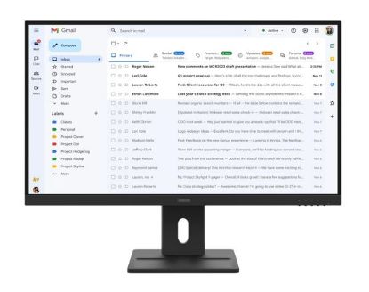 Picture of Lenovo ThinkVision E27-40 27' FHD IPS Monitor 1920x1080 16:9 4ms 100Hz Anti-glare Tilt Swivel Pivot Height Adjust VGA DP HDMI VESA 3yr WTY Black
