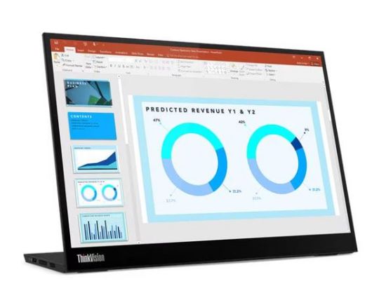 Picture of Lenovo ThinkVision M14D 14' 2.2K WLED IPS USB-C Portable Monitor 2240x1140 6ms 1500:1 100% sRGB Anti-glare 2xUSB-C DP Tilt Height Adjust VESA 0.6kg