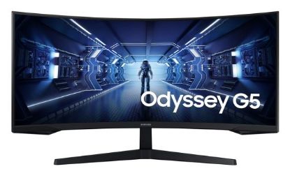 Picture of Samsung 34' Odyssey G55T WQHD Curved 3440x1440 21:9 1000R 165Hz 1ms 250 cd/㎡ FreeSync VA DP HDMI Headphone Tilt VESA Gaming Monitor Black 3YR