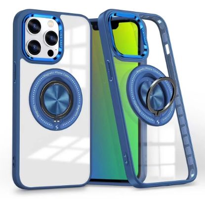 Picture of USP Apple iPhone 17 Pro Max (6.9') MagSafe Case with Ring Holder Dark Blue - Silicone Bumper,Drop Resistance, Scratch Protection, Durable,Perfect-Fit