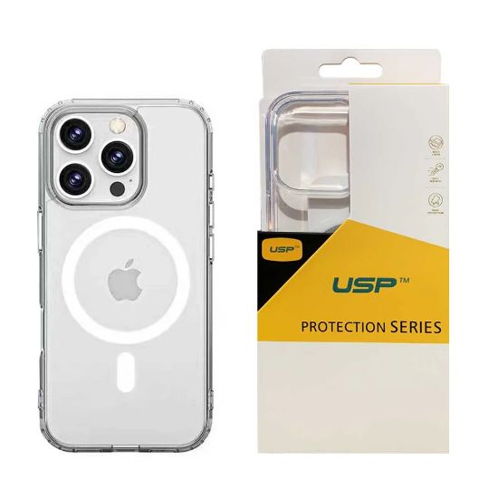 Picture of USP Apple iPhone Air (6.5') Clear Rock Shockproof Case with MagSafe - Ultra-Thin, Lightweight, Non-Slip, Strong And Durable Materials