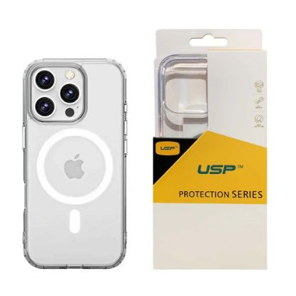 Picture of USP Apple iPhone 17 Pro Max (6.9') Clear Rock Shockproof Case with MagSafe - Ultra-Thin, Lightweight, Non-Slip, Strong And Durable Materials