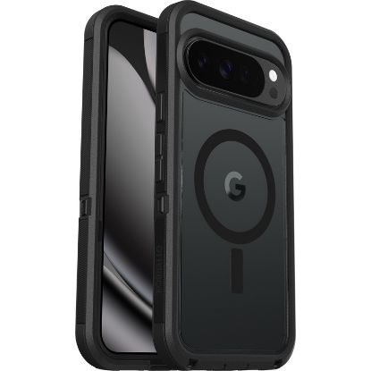 Picture of OtterBox Defender Pro XT Clear Magnets Google Pixel 10 Pro XL Dark Side Case - Black (77-98266), DROP+ 7X Military Standard, 7 Years Warranty