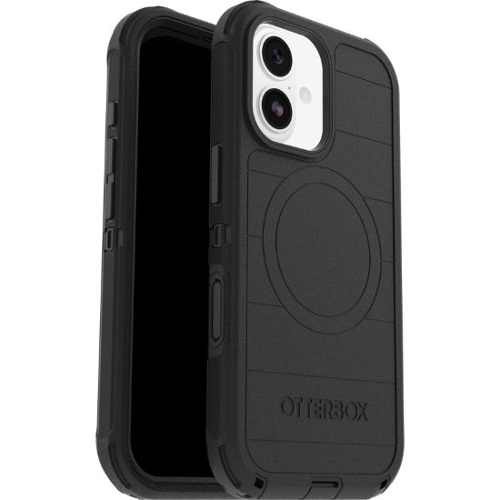 Picture of OtterBox Defender Pro MagSafe Apple iPhone 17 (6.3') Case Black - (77-98354), DROP+ 7X Military Standard, Tri-Layer, Port Covers, 7 Years Warranty