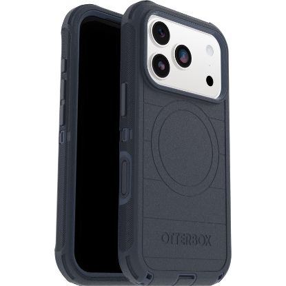 Picture of OtterBox Defender Pro MagSafe Apple iPhone 17 Pro (6.3') Case Blue Sentiment - (77-98384), DROP+ 7X Military Standard, Tri-Layer, 7 Years Warranty