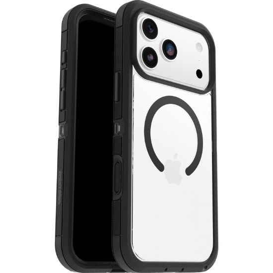 Picture of OtterBox Defender XT Pro MagSafe Apple iPhone 17 Pro (6.3') Case Dark Side (Clear/Black) - (77-98516), DROP+ 7X Military Standard, 7 Years Warranty