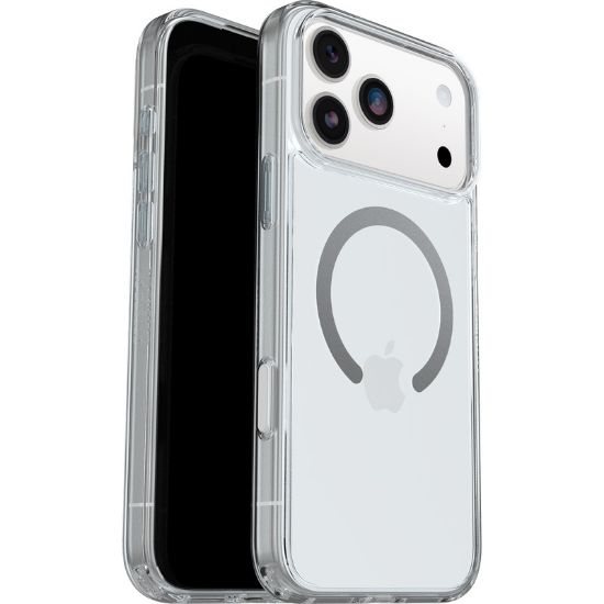 Picture of OtterBox Symmetry Clear MagSafe Apple iPhone 17 Pro (6.3') Case Clear - (77-98831), DROP+ 3X Military Standard, Raised Edges, 7 Years Warranty