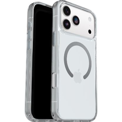 Picture of OtterBox Symmetry Clear MagSafe Apple iPhone 17 Pro Max (6.9') Case Clear - (77-98856), DROP+ 3X Military Standard, Raised Edges, 7 Years Warranty