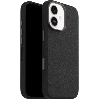 Picture of OtterBox Symmetry Cactus Leather MagSafe Apple iPhone 17 (6.3') Case Noir Ash (Black) - (77-99013), DROP+ 3X Military Standard, 7 Years Warranty