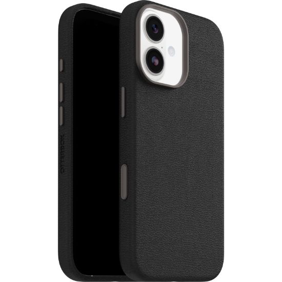 Picture of OtterBox Symmetry Cactus Leather MagSafe Apple iPhone 17 (6.3') Case Noir Ash (Black) - (77-99013), DROP+ 3X Military Standard, 7 Years Warranty