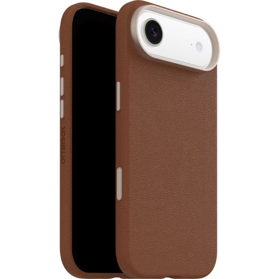 Picture of OtterBox Symmetry Cactus Leather MagSafe Apple iPhone Air (6.5') Case Desert Saddle (Brown)- (77-99033),DROP+ 3X Military Standard,7 Years Warranty