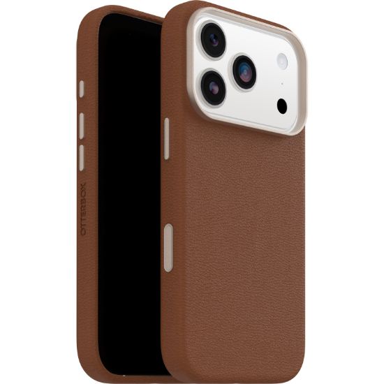 Picture of OtterBox Symmetry Cactus Leather MagSafe Apple iPhone 17 Pro (6.3') Desert Saddle (Brown) - (77-99049), DROP+ 3X Military Standard, 7 Years Warranty