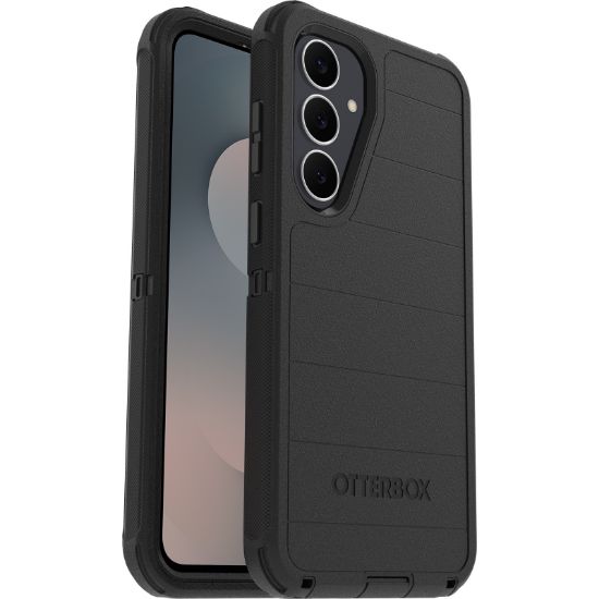 Picture of OtterBox Defender Pro Samsung Galaxy S25 FE 5G (6.7') Case Black - (77-99249), DROP+ 7X Military Standard, Raised Edges, 7 Years Warranty