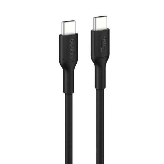 Picture of Belkin BoostCharge USB-C to USB-C Cable (1M) - Black (CAB023FQ1MBK), 3A/60W, 480Mbps, 300K+ Bends,  Apple iPhone ,USB-IF Certified,2 Years Warranty