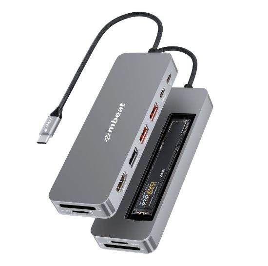 Picture of mbeat® mbeat Elite 9-in-1 USB-C Multiport Hub with Built-in M.2 NVMe SSD Enclosure