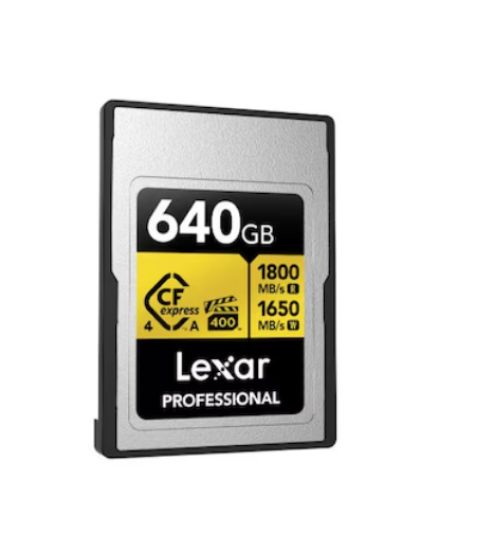 Picture of Lexar Professional GOLD CFexpress™ 4.0 Type A Card 640GB -- Cfexpress 4.0 Type A Professional Gold Series, up to 1800MB/s read, 1650MB/s write
