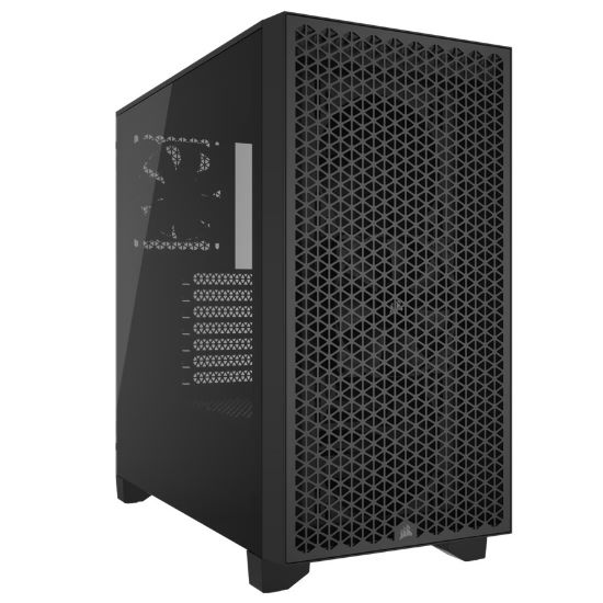 Picture of Corsair 3000D AIRFLOW Mid-Tower PC Case - Black, ATX, 360mm GPU, 170mm CPU cooler, 220mm PSU, 360mm rad, 2x SP120, 2x USB-C 3.2 Gen 1