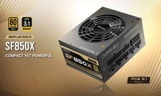 Picture of Antec SFX 850w 80+ Gold, Fully-Modular, ATX 3.1, PCI-E 5.1, 92mm Silent Fan, Japanese Caps, Zero RPM, Compact Power Supply, PSU,7 Years Warranty 2024