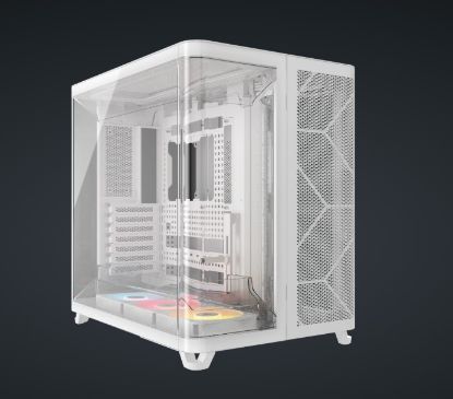 Picture of Corsair AIR 5400 RS-R ARGB Mid-Tower ATX Case - White, Triple-Chamber, 360mm Rad Support, Glass Panels, USB-C, ATX/E-ATX, 2x SSD, 1x HDD