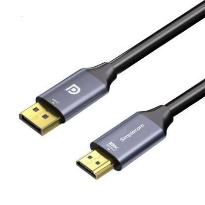 Picture of Simplecom DA218 Active DisplayPort 1.4 to HDMI 2.1 Cable 1.8M HDR 8K@60Hz