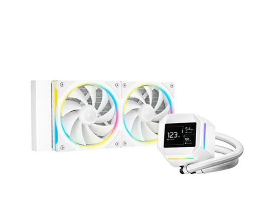 Picture of DeepCool LM240 WH ARGB Liquid Cooler With Mini LCD Screen IntelLGA1851/1700/1200/1151/1150/1155 AMDAM5/AM4
