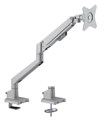 Picture of Brateck Single Monitor Thin Gas Spring Monitor Arm Fit Most 17'-32' Monitors, Up to 9kg per screen VESA 75x75/100x100 Matte Silver (LS)