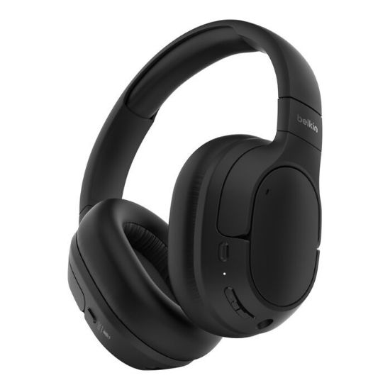 Picture of Belkin SoundForm Inspire USB-C Wireless Over-Ear Headset for Kids - Black(AUD008fqBK), 60 hours of Playtime, 40mm Drivers, Foldable,2 Years Warranty