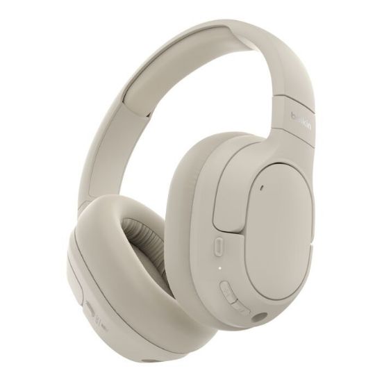 Picture of Belkin SoundForm Inspire USB-C Wireless Over-Ear Headset for Kids - Sand (AUD008fqSA), 60 hours of Playtime, 40mm Drivers, Foldable,2 Years Warranty