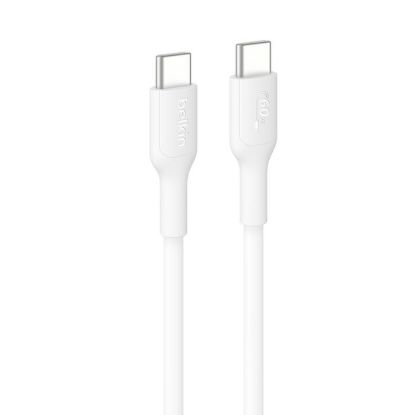 Picture of Belkin BoostCharge Pro Braided USB-C to USB-C Cable (1M) - Black (CAB004bt1MBK), 3A/60W, 480Mbps, 30K+ Bends, Apple,USB-IF Certified, 2 Years Warranty