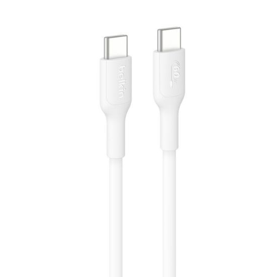 Picture of Belkin BoostCharge Pro Braided USB-C to USB-C Cable (1M) - Black (CAB004bt1MBK), 3A/60W, 480Mbps, 30K+ Bends, Apple,USB-IF Certified, 2 Years Warranty