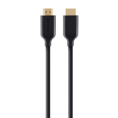 Picture of Belkin High Speed HDMI Cable With Ethernet 4K/Ultra HD Compatible (2M) - Black (F3Y021bt2M), 120Hz, 10.2Gbps Bandwidth, 2 Years Warranty