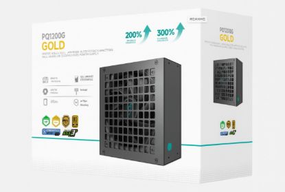Picture of DeepCool PQ1200G 1200W Gamer Storm 80+ Gold/Cybenetics Fully Modular ATX Power Supply 120mm Fan, Japanese Capacitors, DC to DC, ATX12V V3.1,