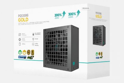 Picture of DeepCool PQ1200G 1200W Gamer Storm 80+ Gold/Cybenetics Fully Modular ATX Power Supply 120mm Fan, Japanese Capacitors, DC to DC, ATX12V V3.1,