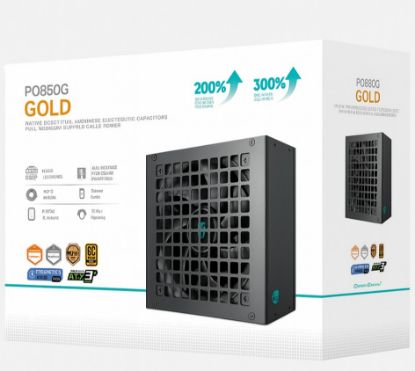 Picture of DeepCool PQ850G 850W Gamer Storm 80+ Gold/Cybenetics Fully Modular ATX Power Supply 120mm Fan, Japanese Capacitors, DC to DC, ATX12V V3.1,