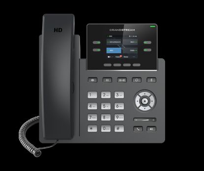Picture of Grandstream GRP2612P 4 Line IP Phone, 2 SIP Accounts, 320x240 Colour Screen, HD Audio, Powerable Via POE
