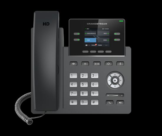 Picture of Grandstream GRP2612P 4 Line IP Phone, 2 SIP Accounts, 320x240 Colour Screen, HD Audio, Powerable Via POE