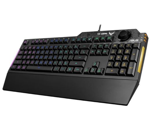 Picture of ASUS RA04 TUF GAMING K1 RGB Keyboard, Volume Knob, 19 Key Rollover, Spill Resistance, Programmable Keys